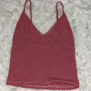 John Galt Striped Cropped Tank Top